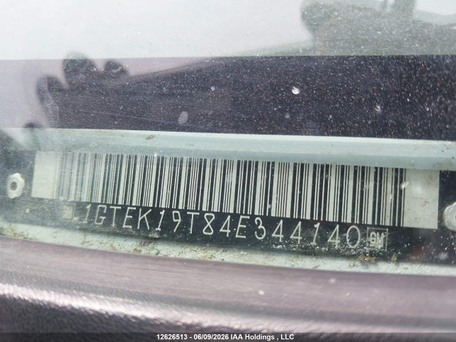 12626513 :رقم المزاد ، 1GTEK19T84E344140 vin ، 2004 Gmc Sierra 1500 Sl/sle/slt مزاد بيع