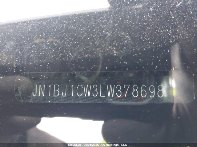 Aukcja sprzedaży 2020 Nissan Qashqai S/sl/sv, vin: JN1BJ1CW3LW378698, numer aukcji: 12626520