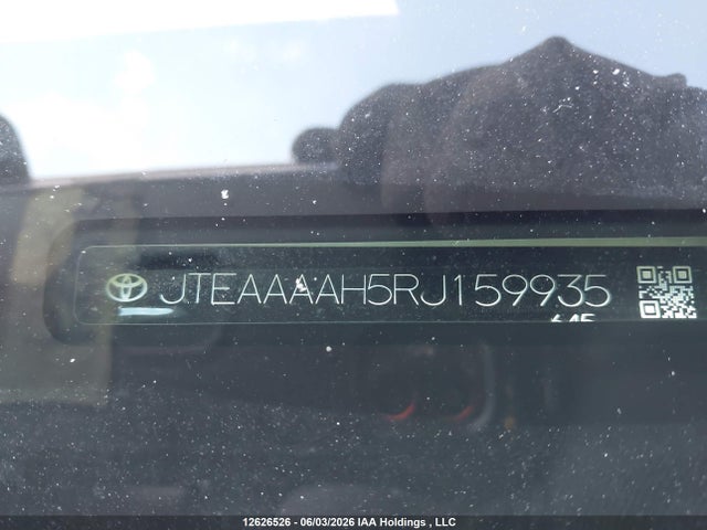 12626526 :رقم المزاد ، JTEAAAAH5RJ159935 vin ، 2024 Toyota Venza Le/xle/limited/night Shade مزاد بيع