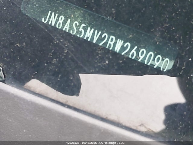 12626533 :رقم المزاد ، JN8AS5MV2BW269090 vin ، 2011 Nissan Rogue S/sv/krom مزاد بيع