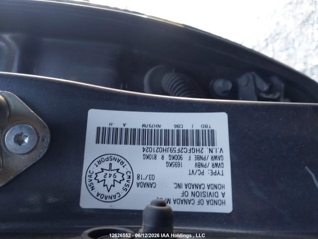 Продаж на аукціоні авто 2018 Honda Civic Lx, vin: 2HGFC2F59JH021024, номер лоту: 12626552