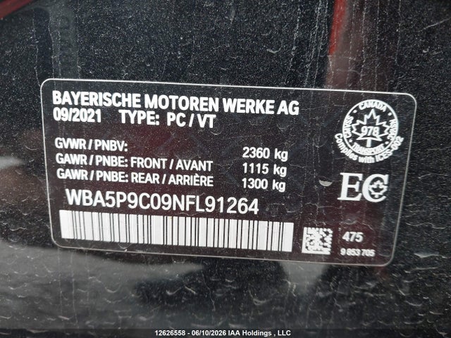WBA5P9C09NFL91264 BMW 330e Xdrive