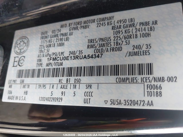 Ford Escape Phev 2024 1FMCU0E13RUA54347 Image 9