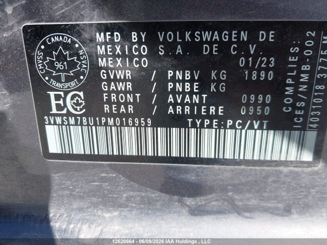 3VWSM7BU1PM016959 Volkswagen Jetta Comfortline