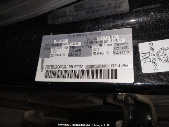 JM3KFBBL8M0411847 Mazda CX-5 SPORT