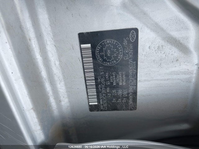 2016 Hyundai Elantra Gl მანქანა იყიდება აუქციონზე, vin: 5NPDH4AE4GH763972, აუქციონის ნომერი: 12626680