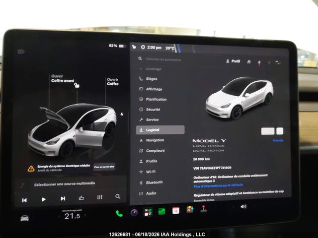 Aukcja sprzedaży 2023 Tesla Model Y, vin: 7SAYGAEE1PF741409, numer aukcji: 12626681