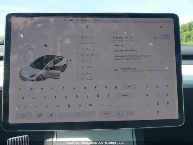 Tesla Model 3 Long Range/mid Range/standard Range/standard Range Plus 2019 5YJ3E1EA0KF438396 Image 7