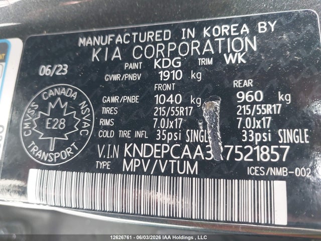 KNDEPCAA3R7521857 KIA Seltos Lx
