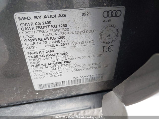 Audi Q5 Progressiv 2021 WA1EAAFYXM2101038 Image 19