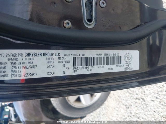 2011 Ram Ram 1500 Slt მანქანა იყიდება აუქციონზე, vin: 1D7RV1CT3BS610640, აუქციონის ნომერი: 12626846