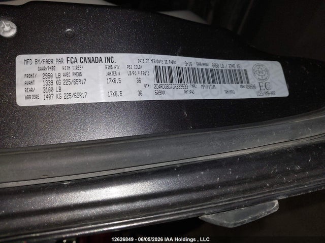 Dodge Grand Caravan Se 2016 2C4RDGBG7GR332533 Image 19