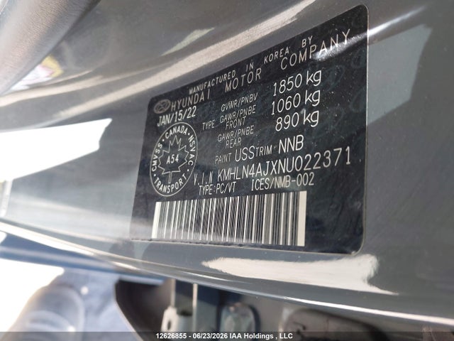 Aukcja sprzedaży 2022 Hyundai Elantra Hybrid Ultimate, vin: KMHLN4AJXNU022371, numer aukcji: 12626855