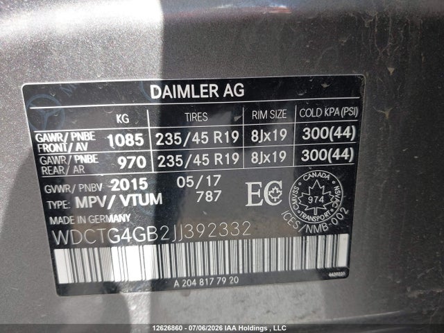 Продажа на аукционе авто 2018 Mercedes-benz Gla 250 4matic, vin: WDCTG4GB2JJ392332, номер лота: 12626860