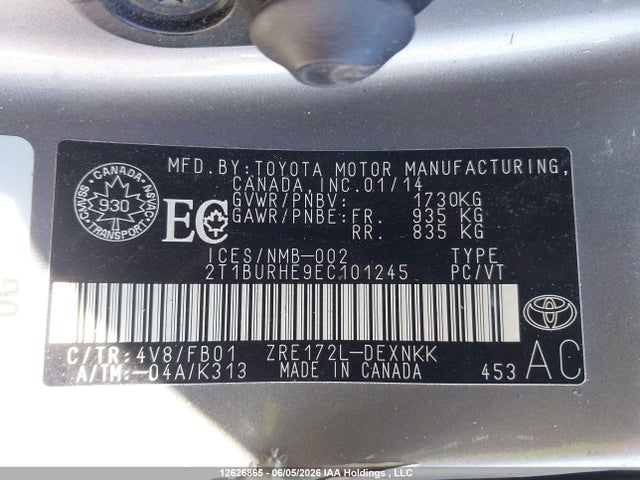 Toyota COROLLA LE 2014 2T1BURHE9EC101245 Image 22