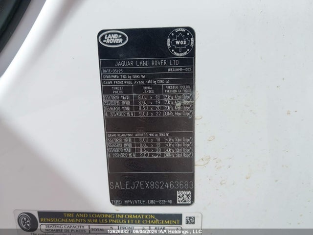 SALEJ7EX8S2463683 Land Rover Defender 110 S