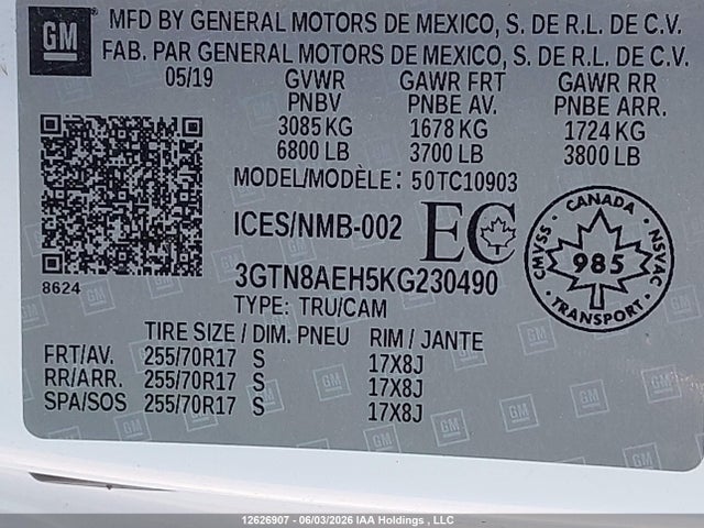 3GTN8AEH5KG230490 GMC Sierra C1500