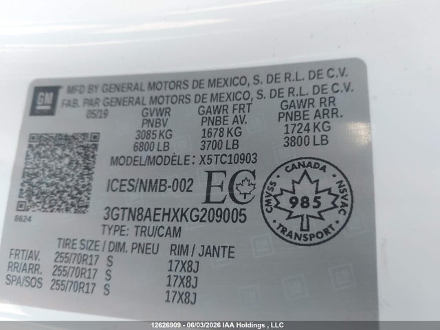 3GTN8AEHXKG209005 GMC Sierra C1500