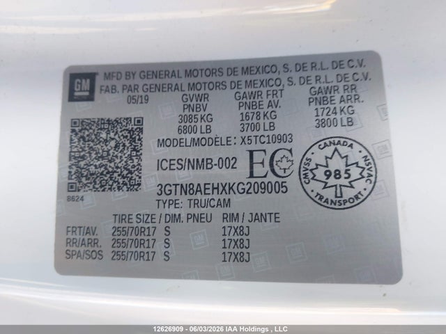 3GTN8AEHXKG209005 GMC Sierra C1500