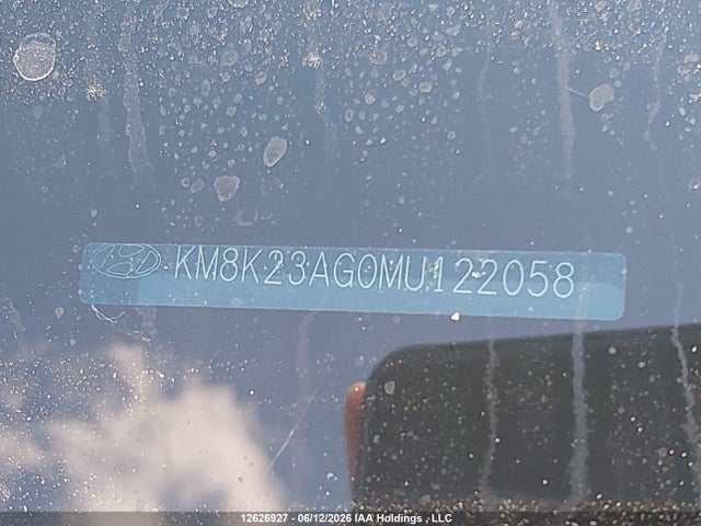 2021 Hyundai Kona Sel მანქანა იყიდება აუქციონზე, vin: KM8K23AG0MU122058, აუქციონის ნომერი: 12626927