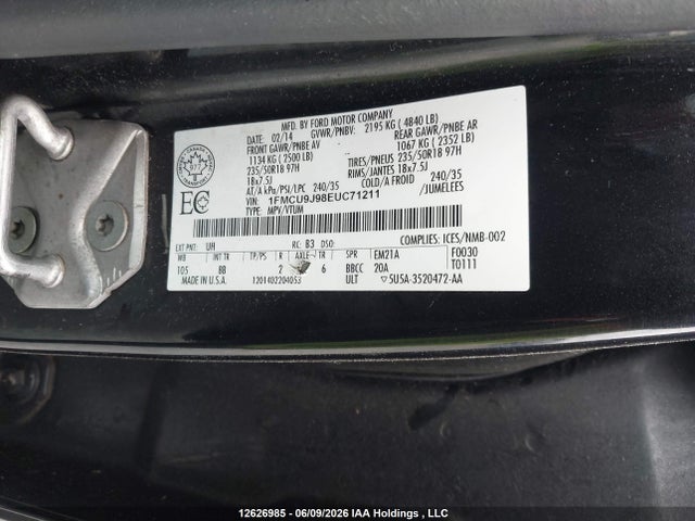 Ford Escape Titanium 2014 1FMCU9J98EUC71211 Image 9