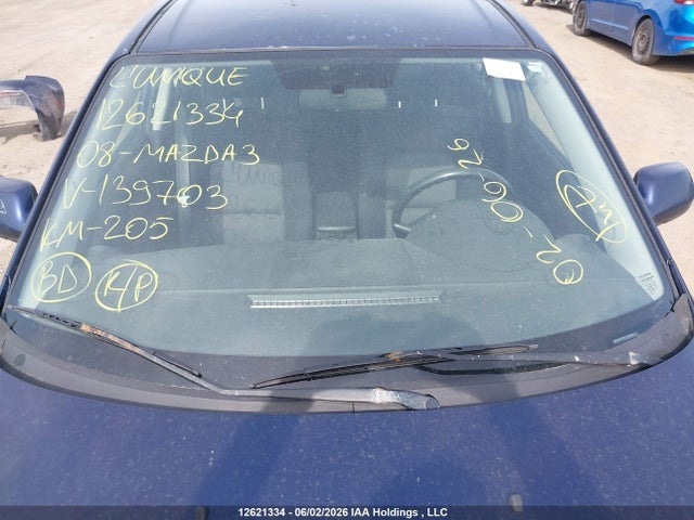 2008 Mazda Mazda3 Gs/gx მანქანა იყიდება აუქციონზე, vin: JM1BK32F981139703, აუქციონის ნომერი: 12621334