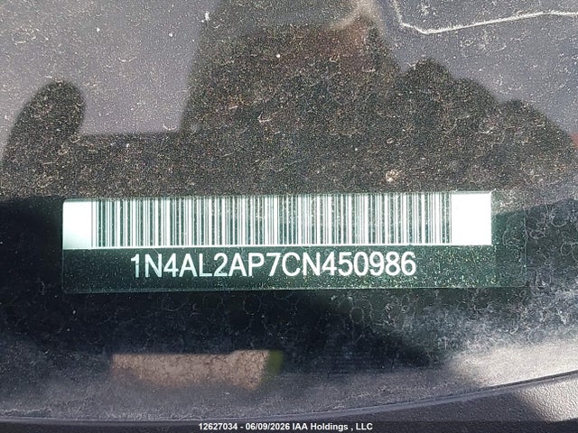 Продаж на аукціоні авто 2012 Nissan Altima 2.5 S, vin: 1N4AL2AP7CN450986, номер лоту: 12627034