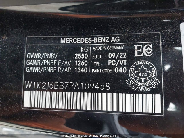 Aukcja sprzedaży 2023 Mercedes-benz Amg Cls 53 Coupe 4matic, vin: W1K2J6BB7PA109458, numer aukcji: 12627040