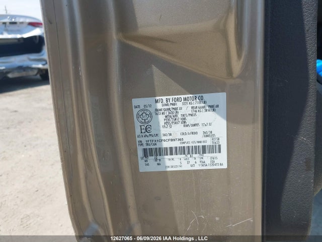 Продажа на аукционе авто 2012 Ford F150 Super Cab, vin: 1FTFX1CF6CFB97365, номер лота: 12627065