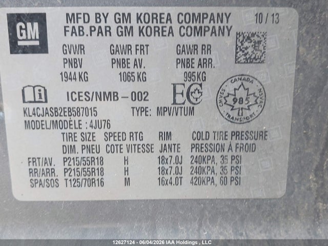 Buick Encore 2014 KL4CJASB2EB587015 Image 9