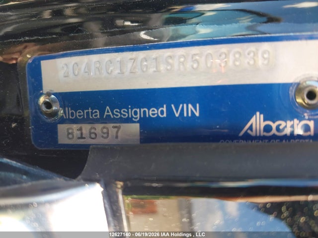 12627140 :رقم المزاد ، 2C4RC1ZG1SR503839 vin ، 2025 Chrysler Grand Caravan Sxt مزاد بيع