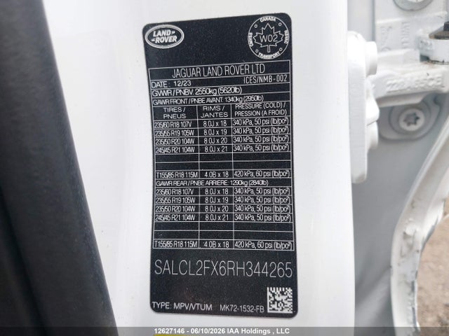 SALCL2FX6RH344265 Land Rover Discovery Sport Dynamic Se 4wd