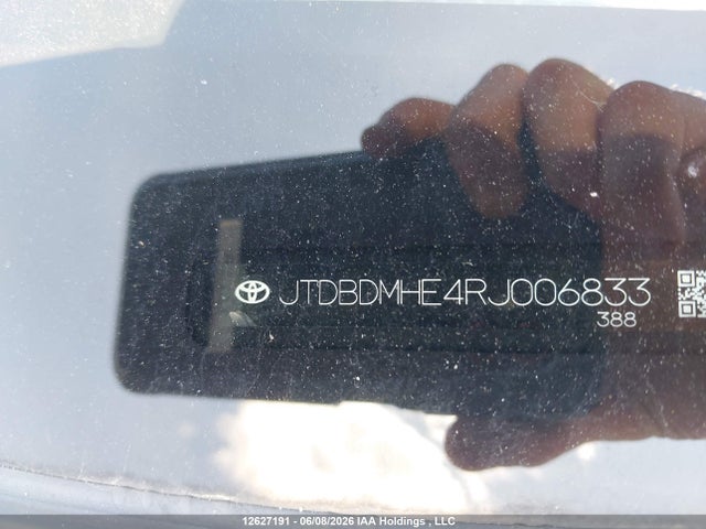 2024 Toyota Corolla Hybrid Le მანქანა იყიდება აუქციონზე, vin: JTDBDMHE4RJ006833, აუქციონის ნომერი: 12627191