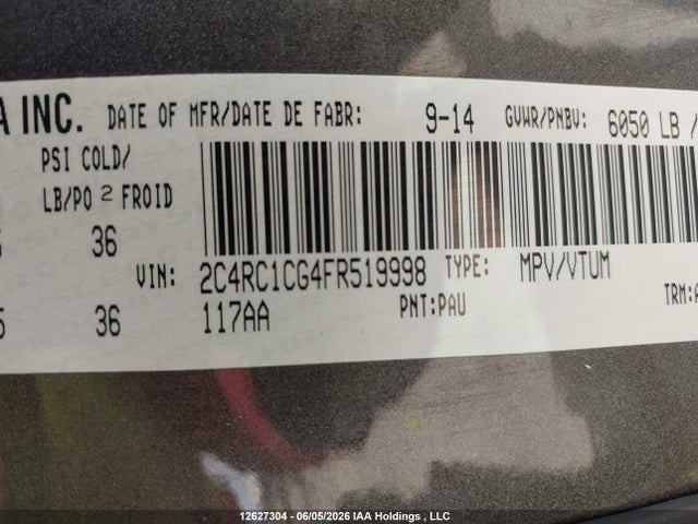 2C4RC1CG4FR519998 Chrysler Town &amp; Country Touring-l