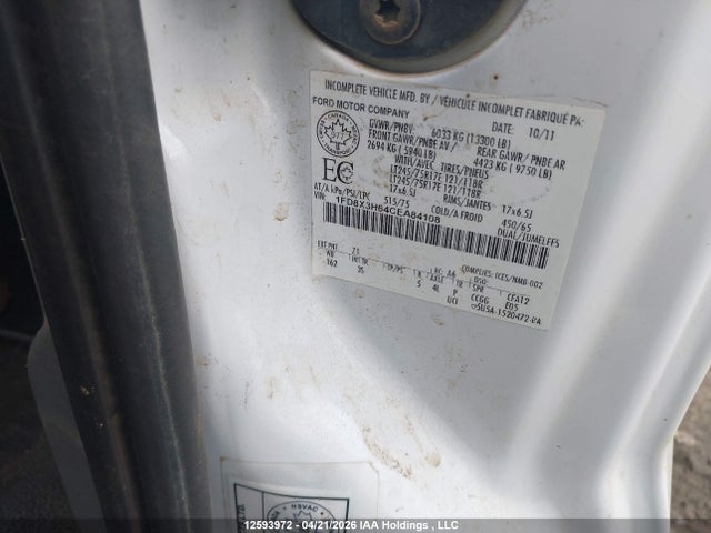 12593972 :رقم المزاد ، 1FD8X3H64CEA84108 vin ، 2012 Ford F350 مزاد بيع