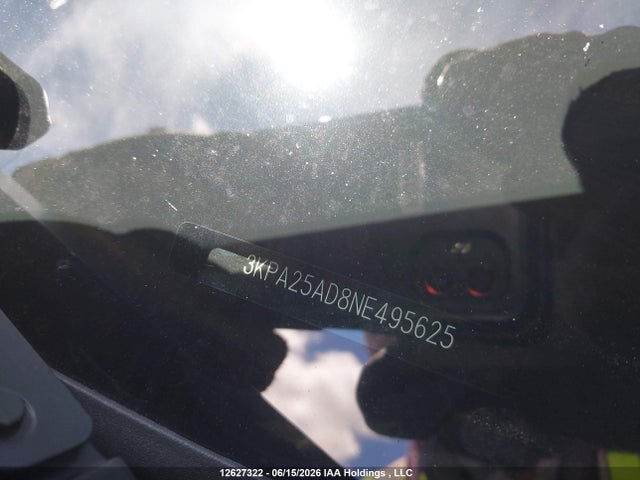 2022 Kia Rio S მანქანა იყიდება აუქციონზე, vin: 3KPA25AD8NE495625, აუქციონის ნომერი: 12627322