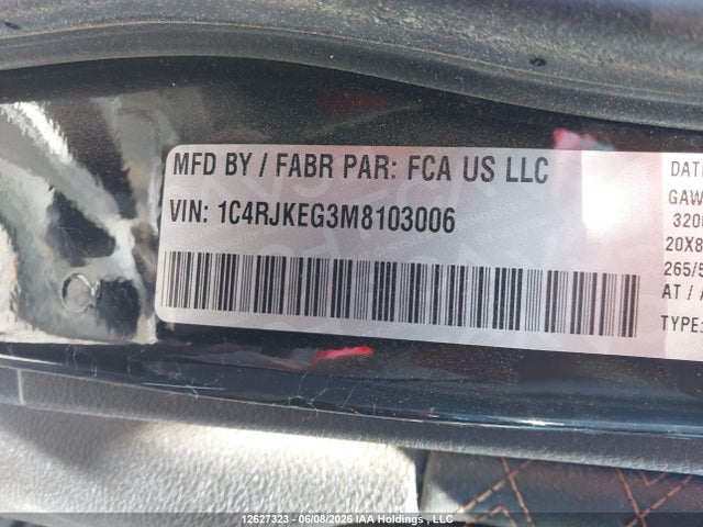 1C4RJKEG3M8103006 Jeep Grand Cherokee L Summit