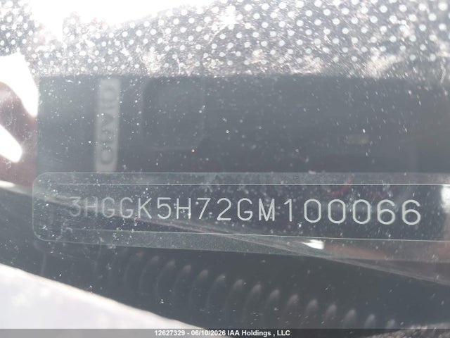 12627329 :رقم المزاد ، 3HGGK5H72GM100066 vin ، 2016 Honda Fit Ex مزاد بيع