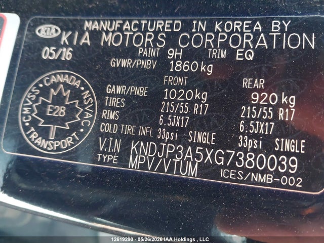 Продаж на аукціоні авто 2016 Kia Soul Energy Edition/ex/ex+/ex+ Eco/sport Special Edition/sx/sx Luxury/urban Special Edition, vin: KNDJP3A5XG7380039, номер лоту: 12619290