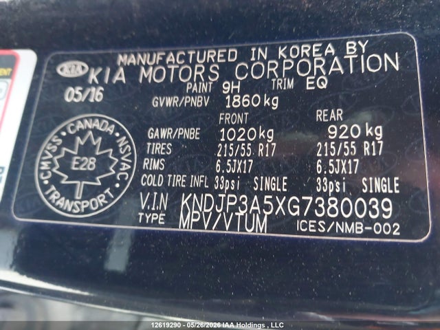 Продаж на аукціоні авто 2016 Kia Soul Energy Edition/ex/ex+/ex+ Eco/sport Special Edition/sx/sx Luxury/urban Special Edition, vin: KNDJP3A5XG7380039, номер лоту: 12619290