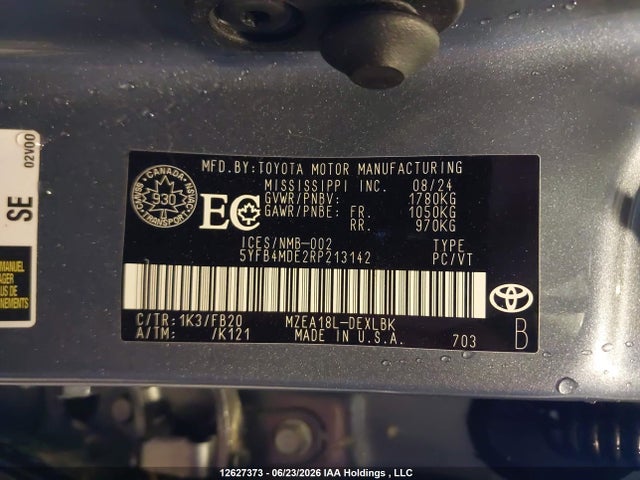 Toyota COROLLA LE 2024 5YFB4MDE2RP213142 Image 9