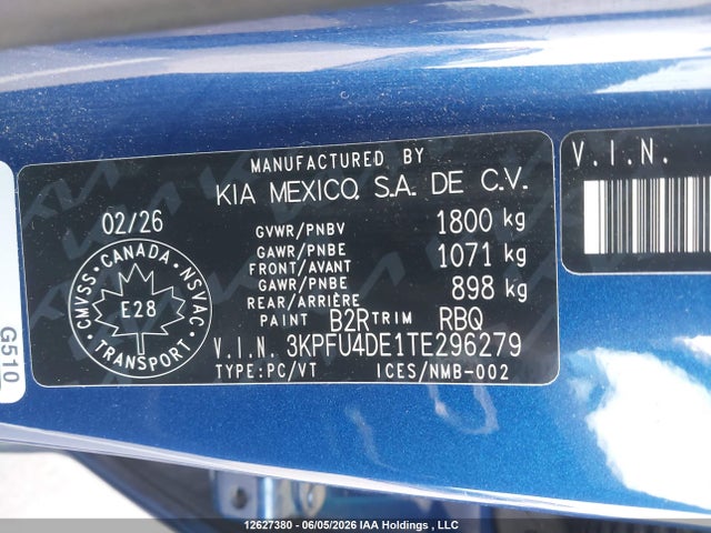 KIA K4 Ex 2026 3KPFU4DE1TE296279 Image 9