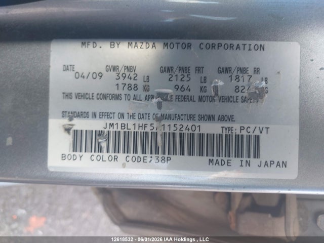 Auction sale of the 2010 Mazda Mazda3 Gx, vin: JM1BL1HF5A1152401, lot number: 12618532