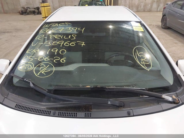 12627394 :رقم المزاد ، JTDKDTB37C1509667 vin ، 2012 Toyota Prius مزاد بيع