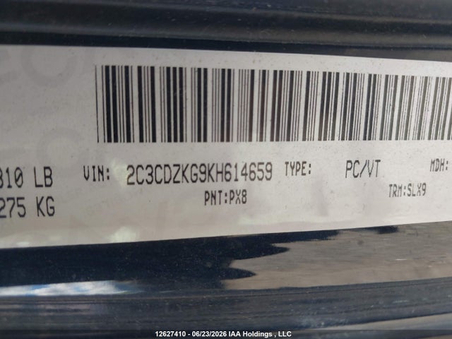 Dodge Challenger Gt 2019 2C3CDZKG9KH614659 Image 9