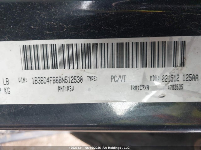 Продаж на аукціоні авто 2011 Dodge Avenger Se, vin: 1B3BD4FB6BN512530, номер лоту: 12627431