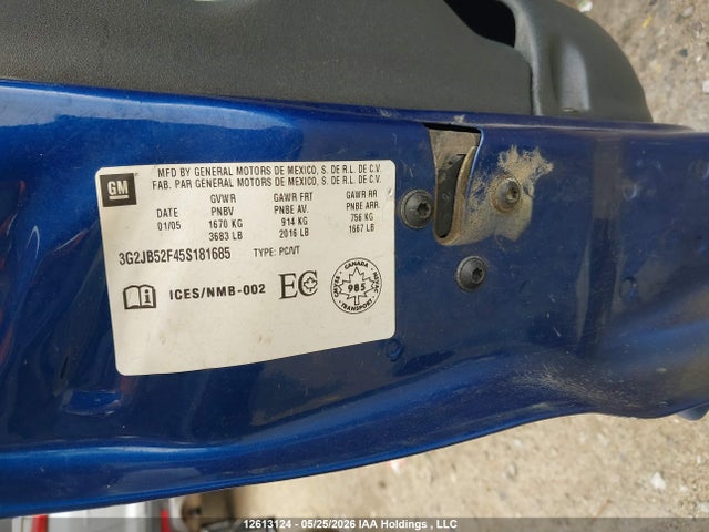 Aukcja sprzedaży 2005 Pontiac Sunfire Sl/slx, vin: 3G2JB52F45S181685, numer aukcji: 12613124