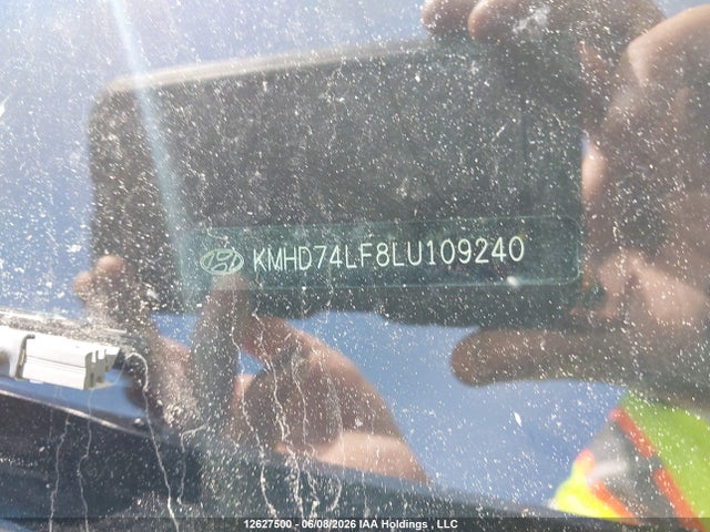12627500 :رقم المزاد ، KMHD74LF8LU109240 vin ، 2020 Hyundai Elantra مزاد بيع