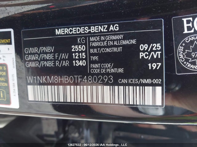 Продажа на аукционе авто 2026 Mercedes-benz Amg Glc 43, vin: W1NKM8HB0TF480293, номер лота: 12627532