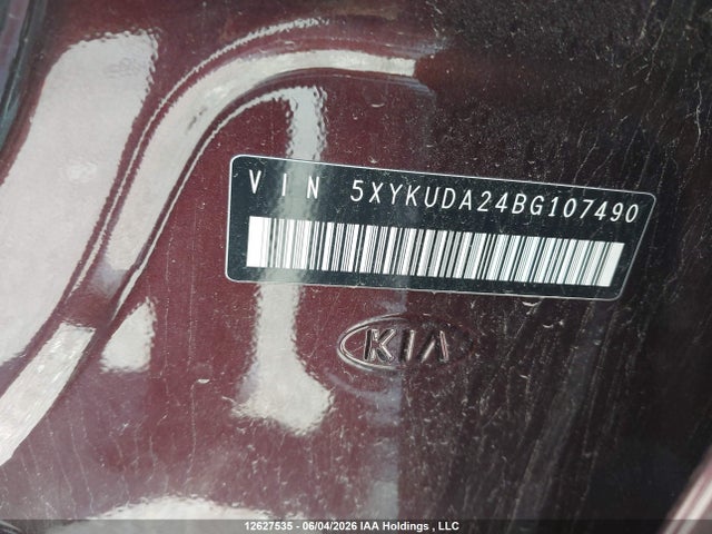 Auction sale of the 2011 Kia Sorento Ex, vin: 5XYKUDA24BG107490, lot number: 12627535